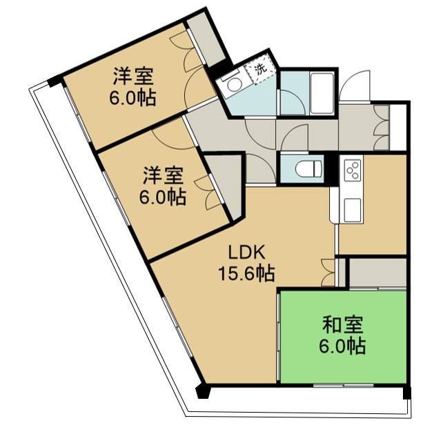 東仙台五番館 505号室 間取り
