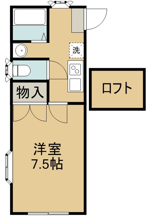 ホワイトキャッスル六丁の目ビレジＣ棟 105号室 間取り