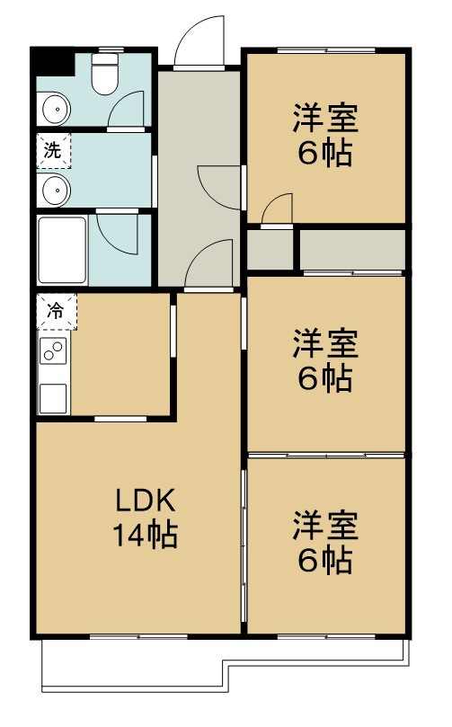 ラバレー東仙台 間取り図