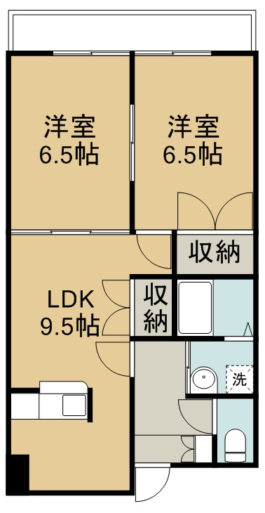 リリーマンション１号館 406号室 間取り