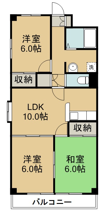 パークサイド８９１ 101号室 間取り