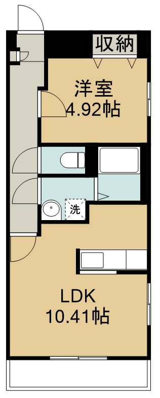 パルメゾン新田東 307号室 間取り