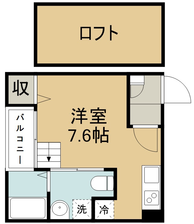 シエル若林 102号室 間取り