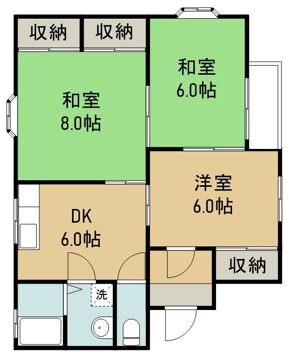 ニューコーポ相原 203号室 間取り