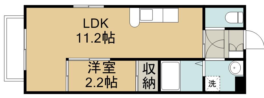 グランドヒルズ大梶 203号室 間取り