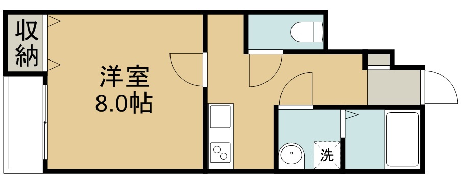 ＣＡＳＡ白鳥 103号室 間取り