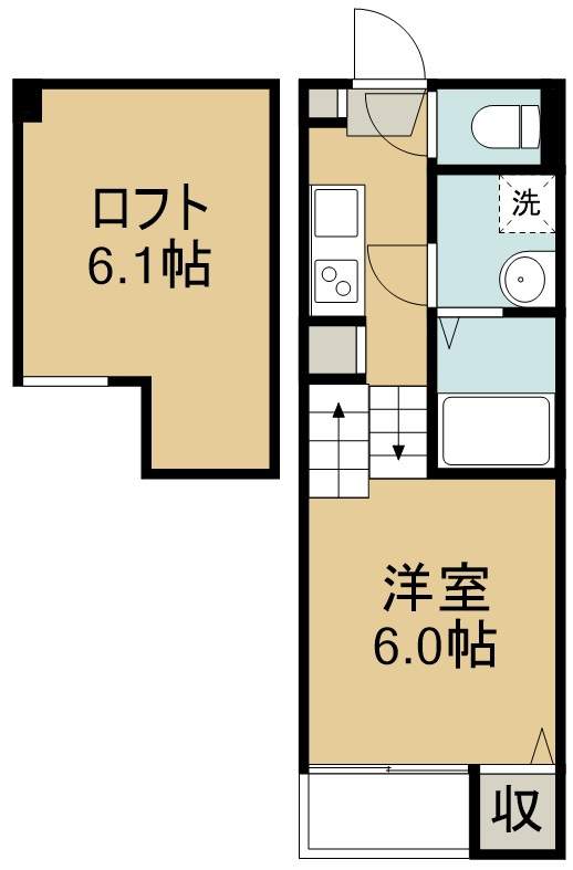 ハーモニーテラス原町Ⅴ 202号室 間取り
