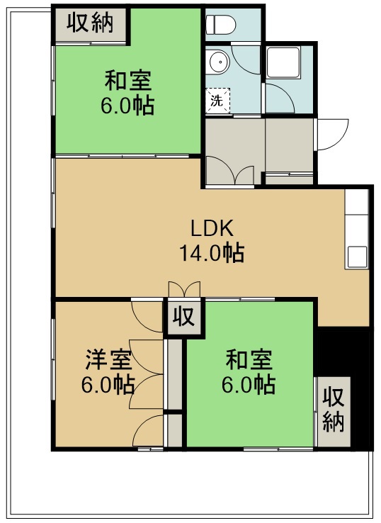ファーストハイツ新田 602号室 間取り