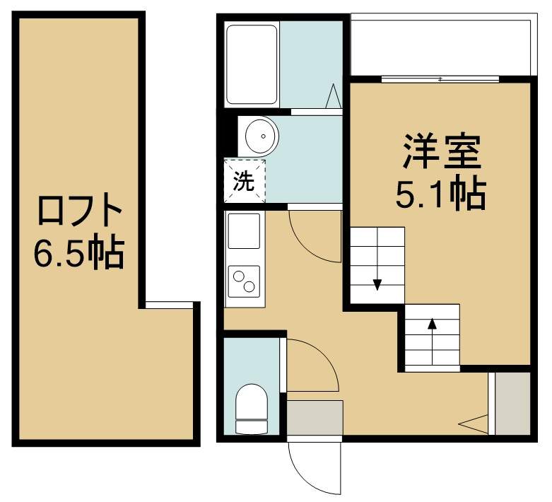 ハーモニーテラス大和町Ⅲ 201号室 間取り