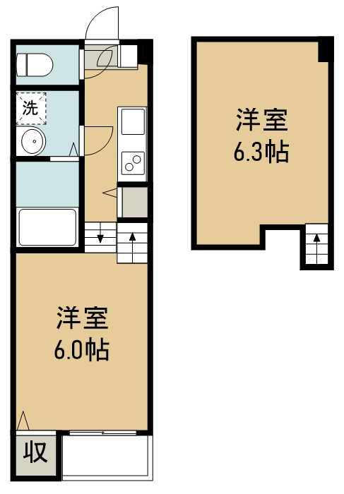 ロイヤルガーデン新田 203号室 間取り