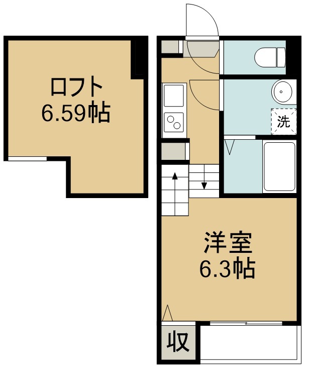 ハーモニーテラス東仙台Ⅴ 202号室 間取り
