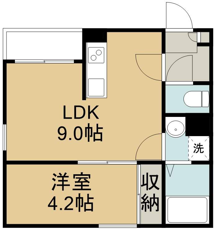ＲＥＧＡＬＥＳＴ薬師堂ピア 203号室 間取り