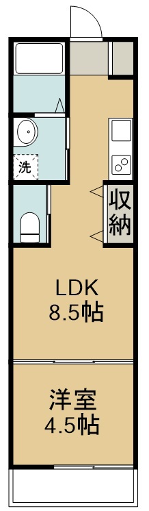 マロンクリスタル 202号室 間取り
