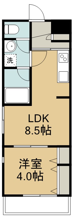 シャトーウイング連坊 間取り図