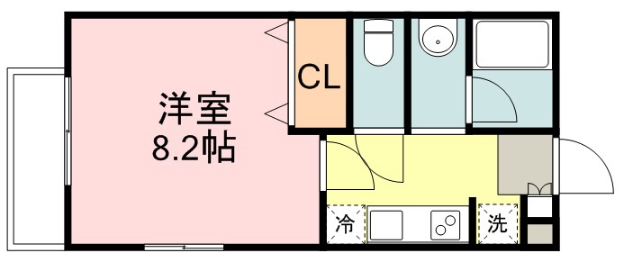 アスコット堤町 201号室 間取り