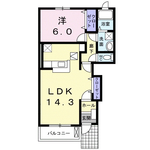 アン・ボヌールＡ 間取り図