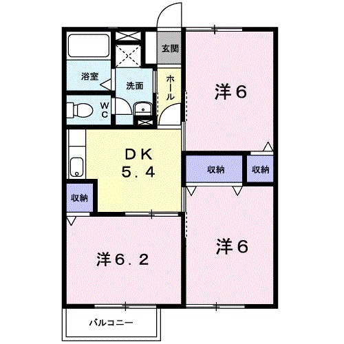 フローラ美里 間取り図
