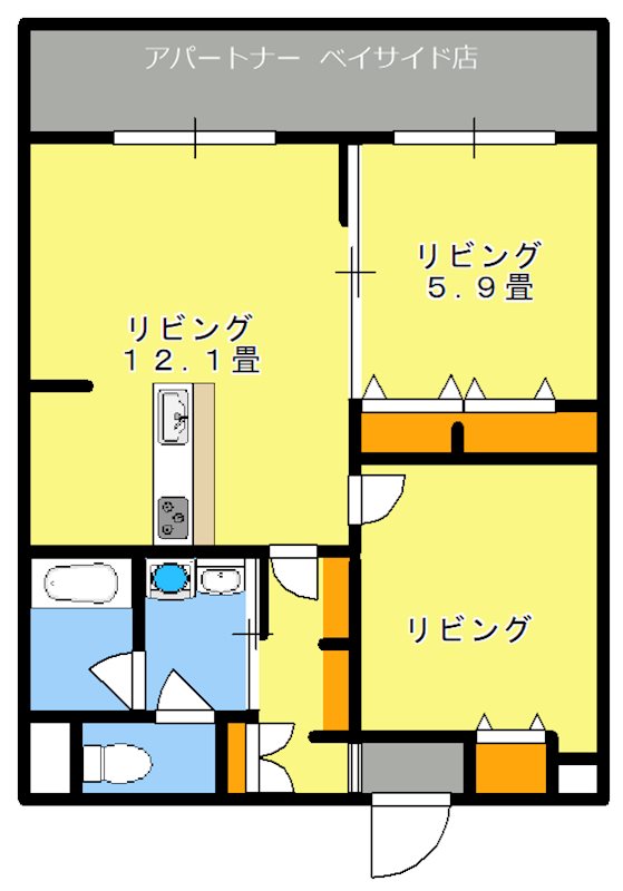 イリスパイラブライトA’ｓ 間取り