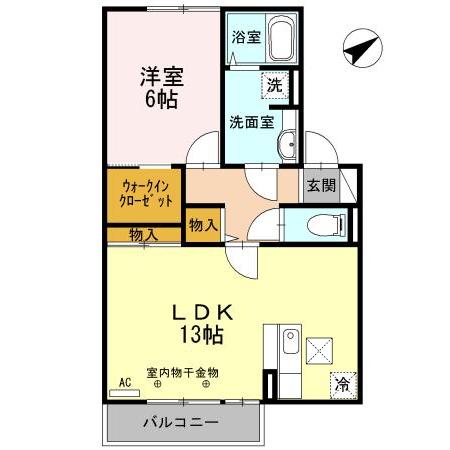 イーストヒルズ高松　Ｆ 間取り