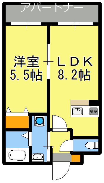 ヴェルビュー郡元 間取り