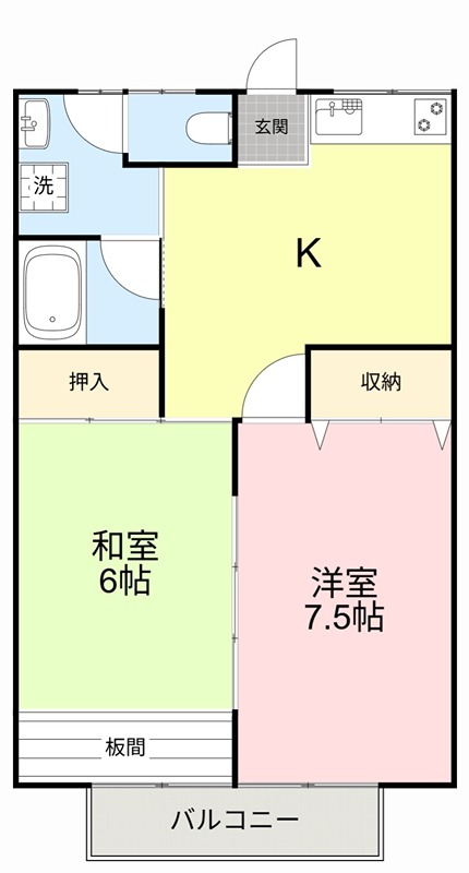 あさぬまアパート2号館 間取り