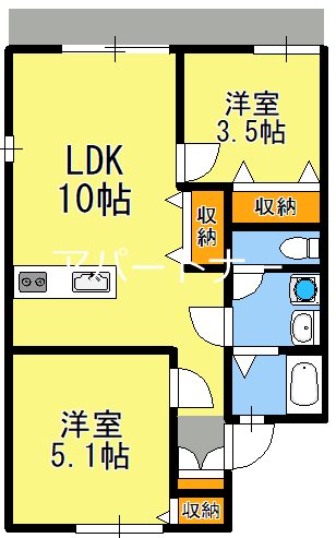 サンハイツ紫原 間取り