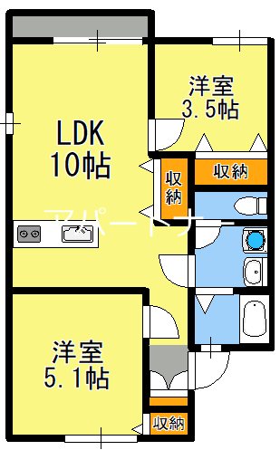 サンハイツ紫原 間取り