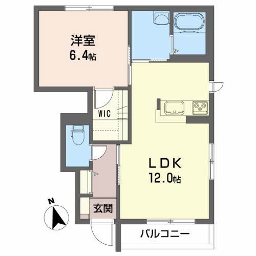 ミューローズ長橋Ⅱ　Ａ 間取り