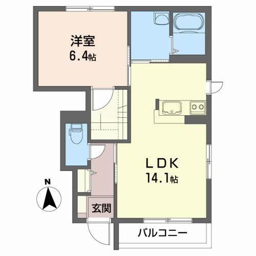 ミューローズ長橋A 間取り