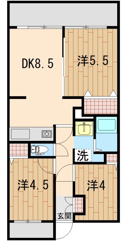 グリーンパーク鳩ヶ谷B棟 間取り