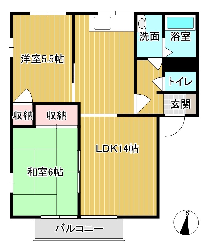 ハイツグリーンピアＡ棟 間取り