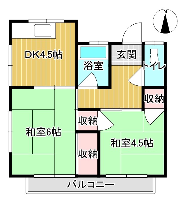 吉見中村アパート 間取り