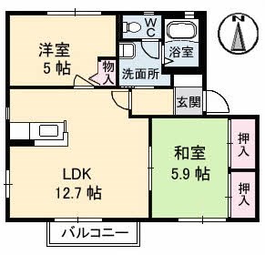 メゾンレディバード　Ｂ棟 間取り