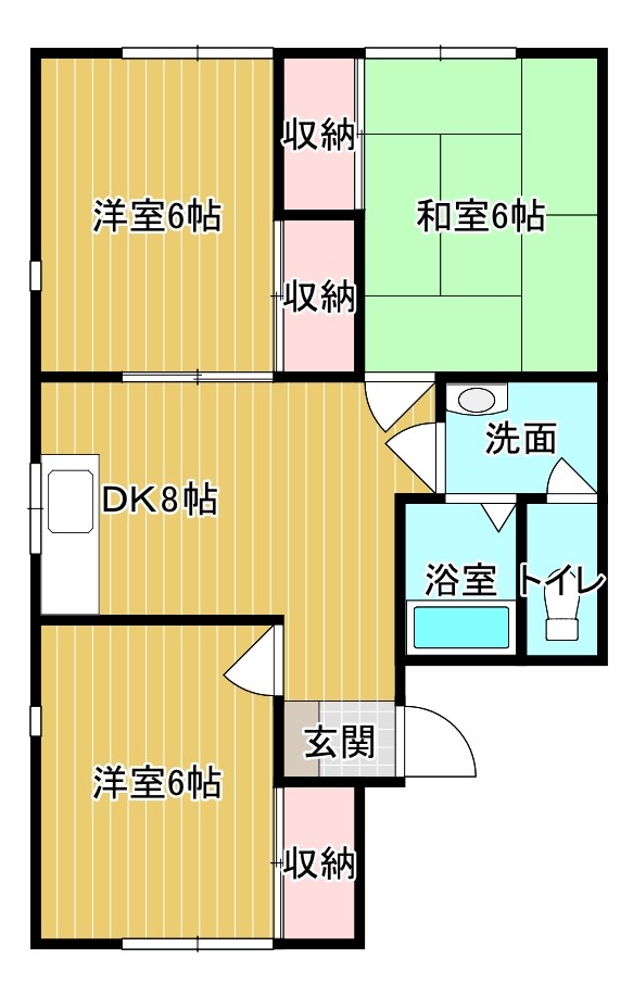 千鳥ハイツB 間取り