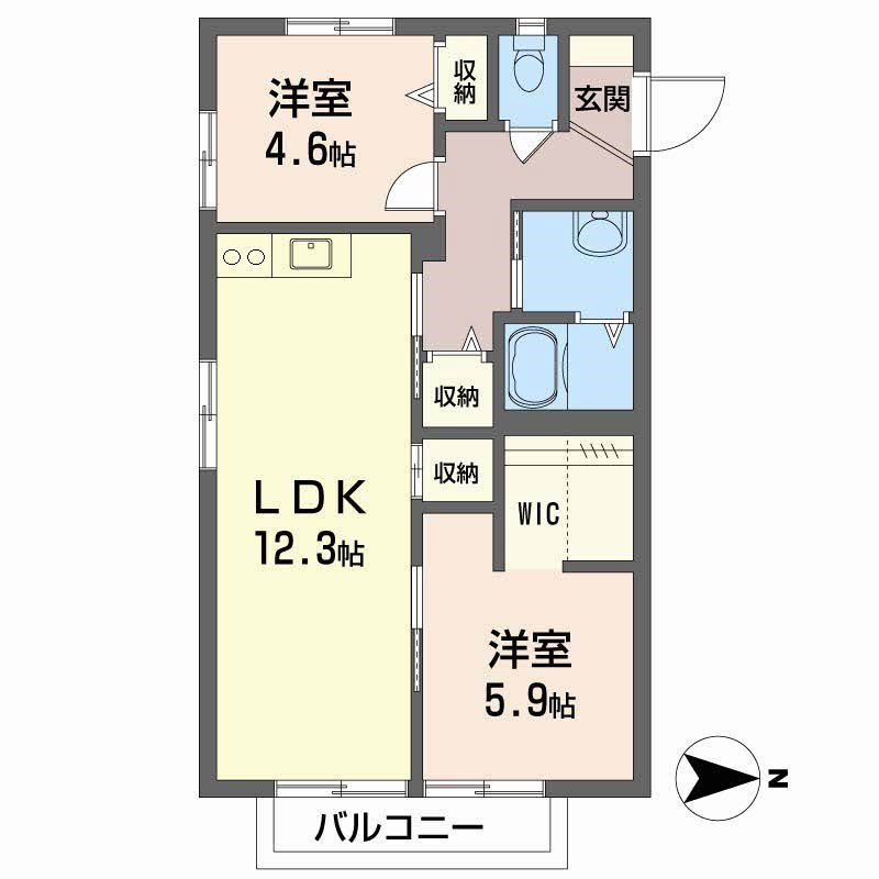 ヴィバーチェ椋野　Ⅰ棟 間取り