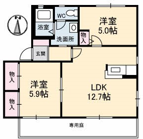 メゾンレディバード　Ａ棟 間取り
