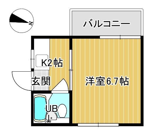 ワンKマンション 間取り