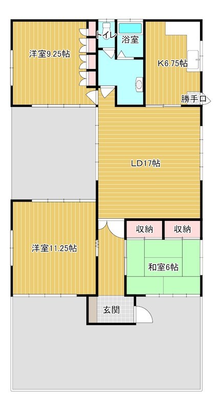 山口県下関市豊浦町大字黒井 間取り