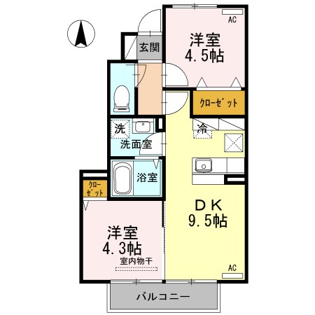 グリーンハイツ四王司 間取り