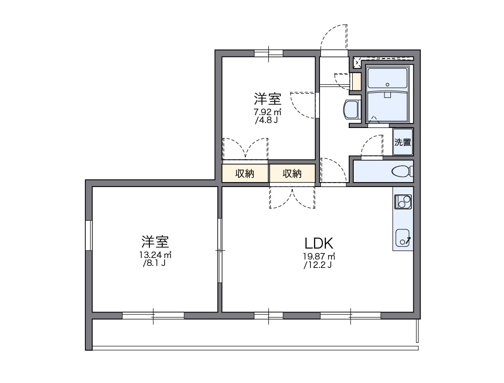レオパレスＬｉｇｈｔｌｉｆｅⅡ 間取り