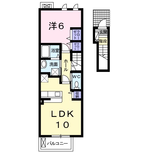 キャッスル安養寺Ｄ 間取り