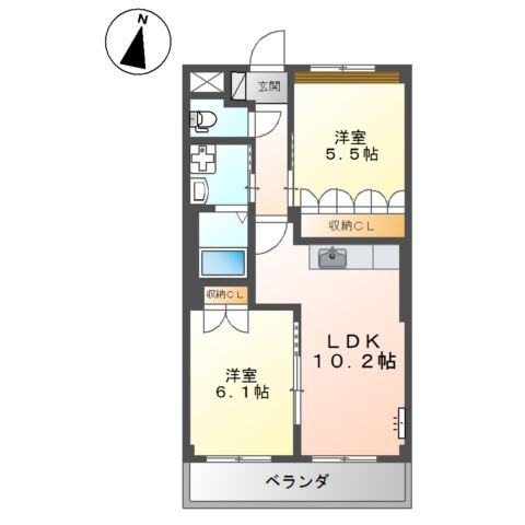 カンパーニュハウス　ヒロ 間取り