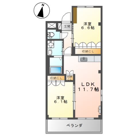 カンパーニュハウス　ヒロ 間取り