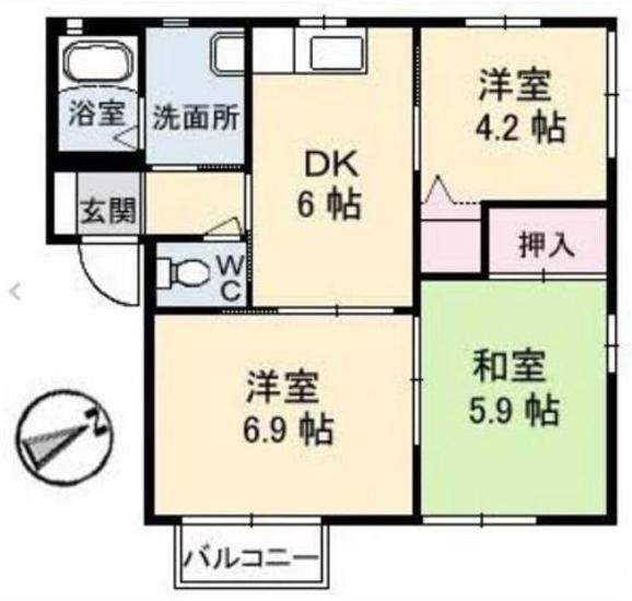 グリーンハイツ三和Ⅱ 間取り
