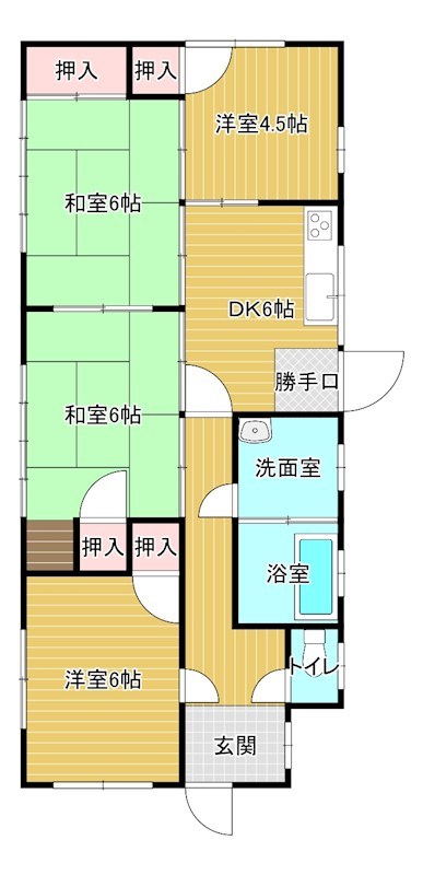 稗田中町F貸家 間取り