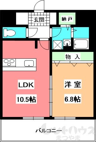 スカイタワー勝山 間取り