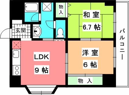 シャルマン道後 間取り