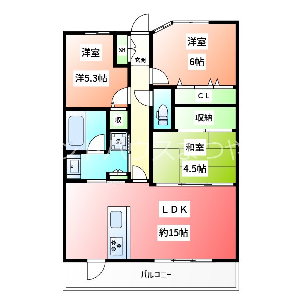 サーパス御宝 間取り
