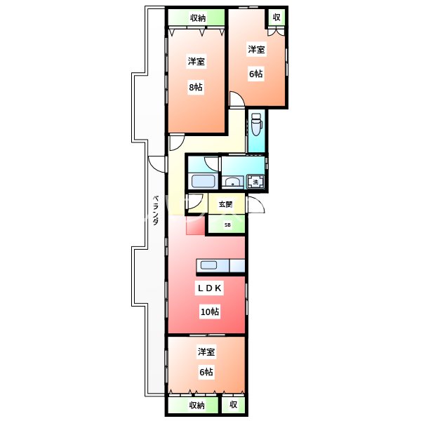 KマンションNo.6 間取り