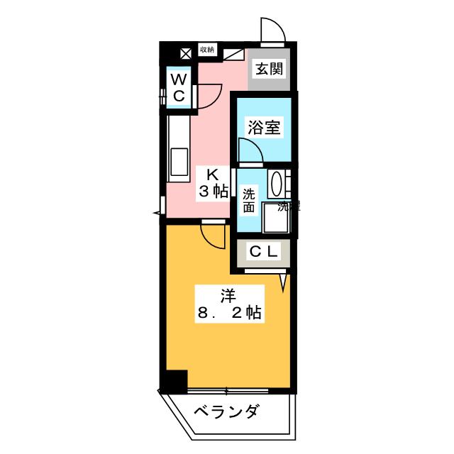 スカイコート阿由知通 間取り